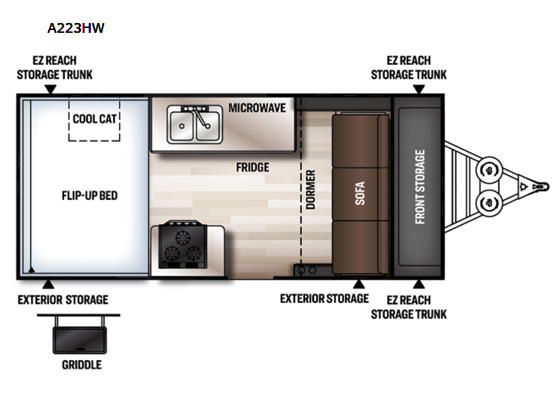 2021 Forest River Rockwood Hard Side High Wall Series A223HW - Used Popup For Sale by Fretz RV in Souderton, Pennsylvania