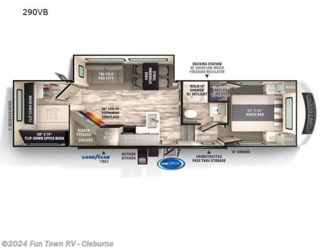 2023 Forest River Impression 290VB - New Fifth Wheel For Sale by Fun Town RV - Cleburne in Cleburne, Texas