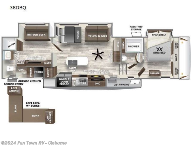 2023 Forest River Sabre 38DBQ - New Fifth Wheel For Sale by Fun Town RV - Cleburne in Cleburne, Texas