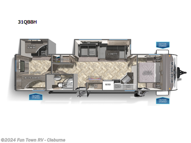 2023 Palomino Puma 31QBBH - New Travel Trailer For Sale by Fun Town RV - Cleburne in Cleburne, Texas
