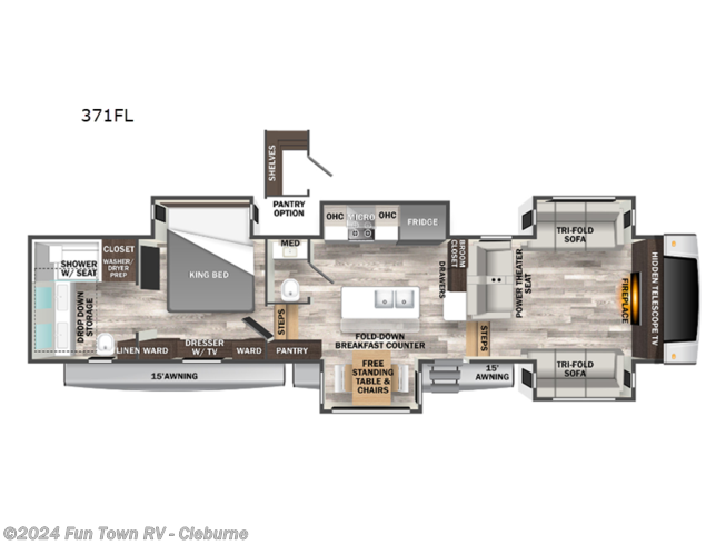 2023 Forest River Cedar Creek 371FL - New Fifth Wheel For Sale by Fun Town RV - Cleburne in Cleburne, Texas