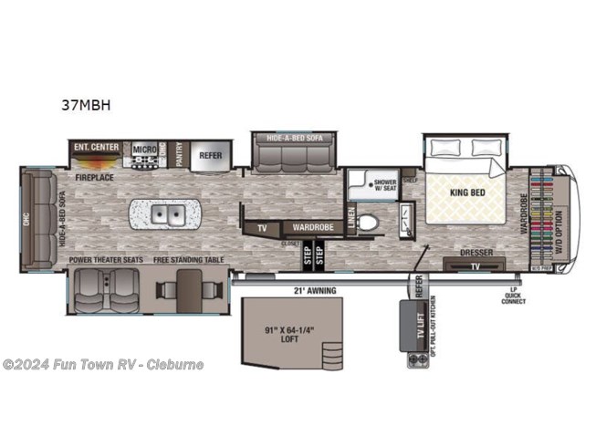 2020 Forest River Cedar Creek Silverback 37MBH - Used Fifth Wheel For Sale by Fun Town RV - Cleburne in Cleburne, Texas
