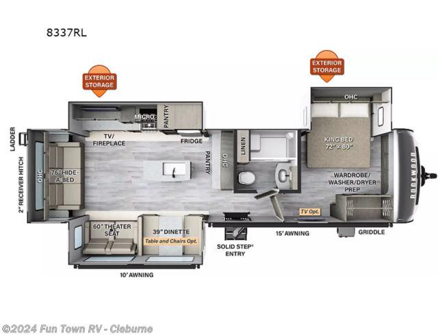 2024 Forest River Rockwood Signature 8337RL - New Travel Trailer For Sale by Fun Town RV - Cleburne in Cleburne, Texas