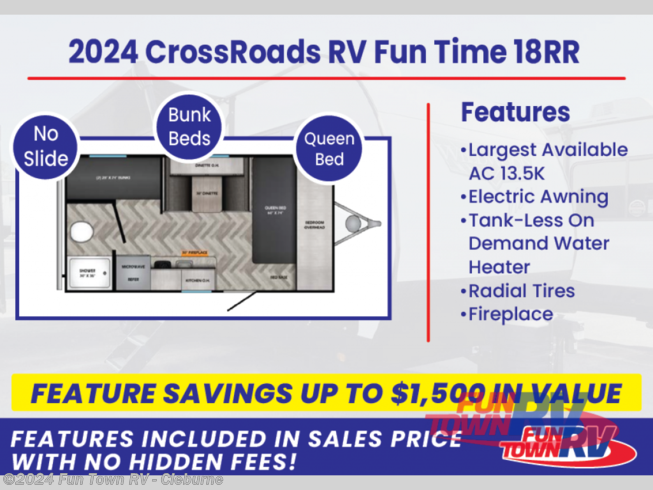 2024 Fun Time 18RR by CrossRoads from Fun Town RV - Cleburne in Cleburne, Texas