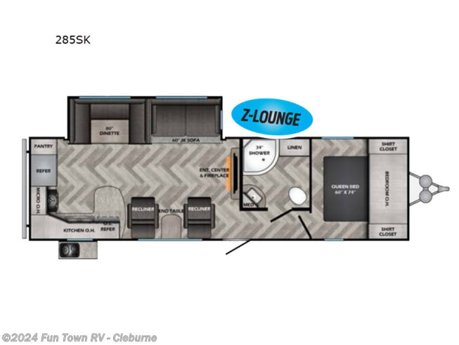 2024 CrossRoads Fun Time 285SK - New Travel Trailer For Sale by Fun Town RV - Cleburne in Cleburne, Texas
