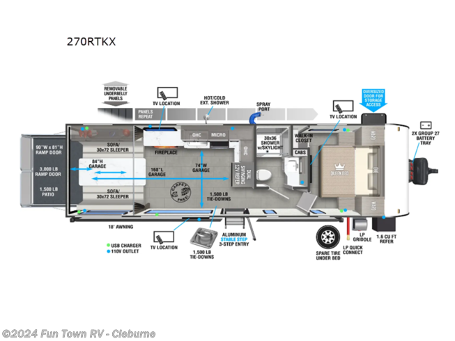2024 Forest River Salem FSX 270RTKX - New Toy Hauler For Sale by Fun Town RV - Cleburne in Cleburne, Texas