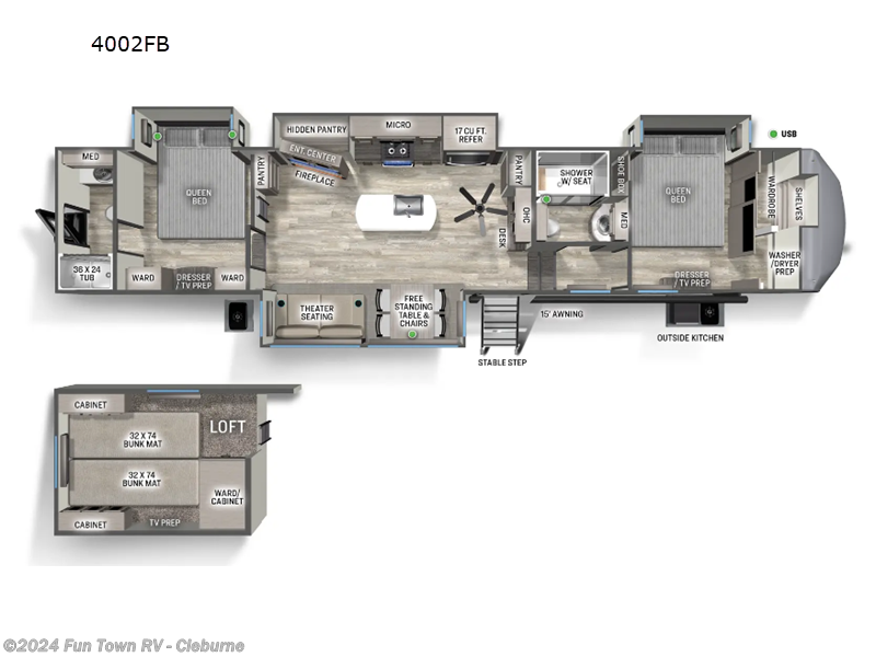 2024 Forest River Sandpiper 4002FB RV for Sale in Cleburne, TX 76031