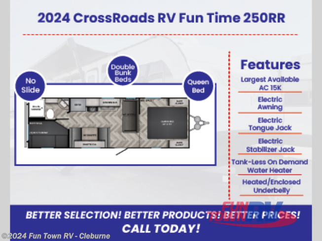 2024 Fun Time 250RR by CrossRoads from Fun Town RV - Cleburne in Cleburne, Texas