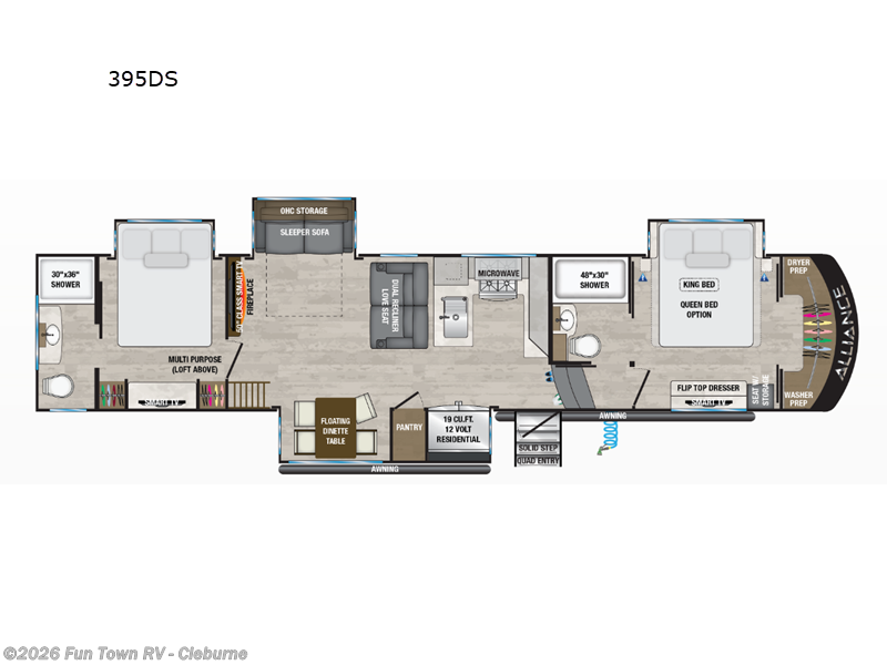 2024 Alliance RV Paradigm 395DS - Used Fifth Wheel For Sale by Fun Town RV - Cleburne in Cleburne, Texas features Slideout