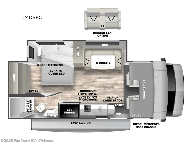 2025 Forest River Solera 24DSRC - New Class C For Sale by Fun Town RV - Cleburne in Cleburne, Texas features Slideout