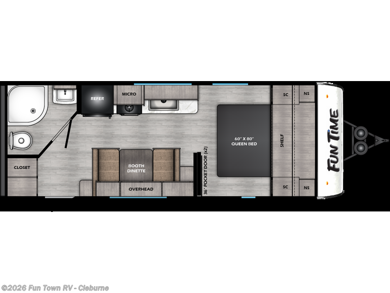 2026 CrossRoads Fun Time 195RB - New Travel Trailer For Sale by Fun Town RV - Cleburne in Cleburne, Texas