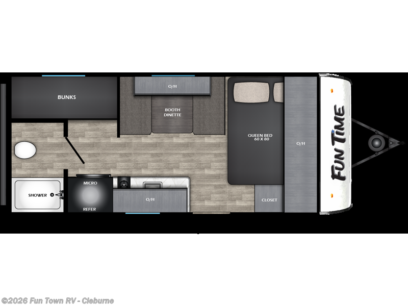 2026 CrossRoads Fun Time 185BH - New Travel Trailer For Sale by Fun Town RV - Cleburne in Cleburne, Texas