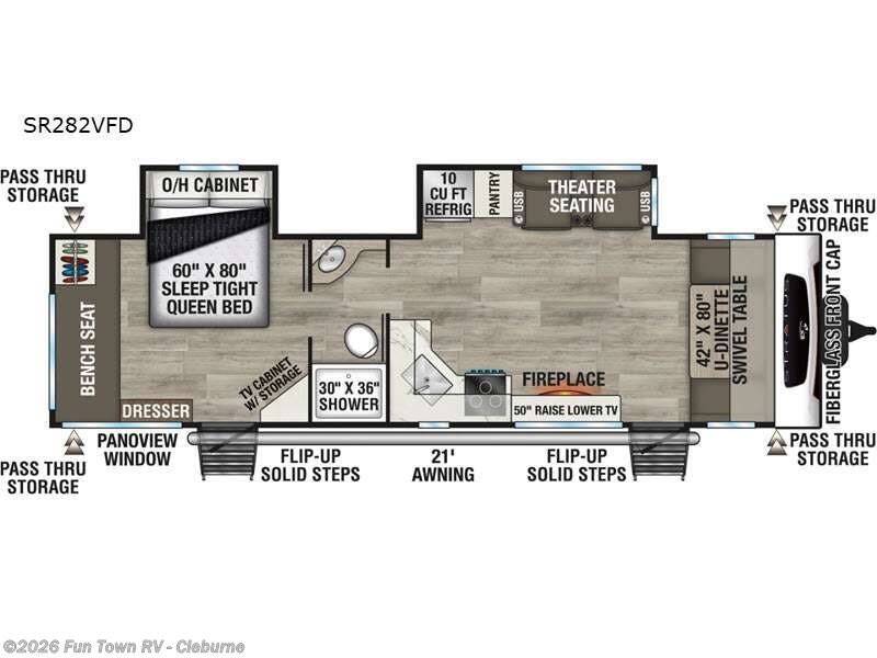 2026 Venture RV Stratus SR282VFD - New Travel Trailer For Sale by Fun Town RV - Cleburne in Cleburne, Texas features Slideout