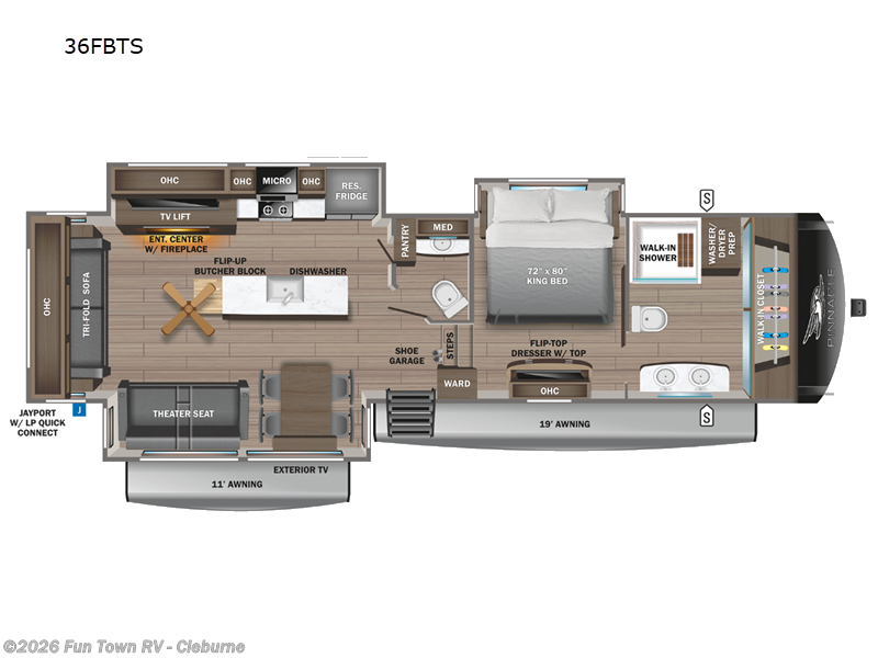2024 Jayco Pinnacle 36FBTS - Used Fifth Wheel For Sale by Fun Town RV - Cleburne in Cleburne, Texas features Slideout