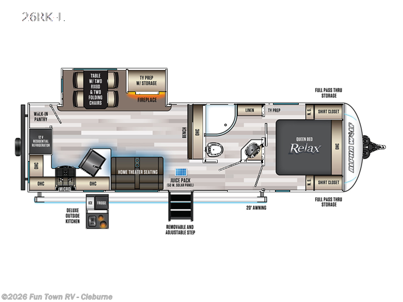 2022 Forest River Cherokee Alpha Wolf 26RK-L - Used Travel Trailer For Sale by Fun Town RV - Cleburne in Cleburne, Texas features Slideout
