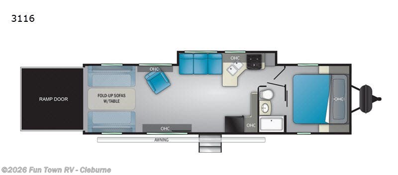 2020 Heartland Lithium 3116 - Used Toy Hauler For Sale by Fun Town RV - Cleburne in Cleburne, Texas features Slideout
