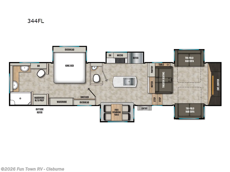 2026 Coachmen Brookstone 344FL - New Fifth Wheel For Sale by Fun Town RV - Cleburne in Cleburne, Texas features Slideout