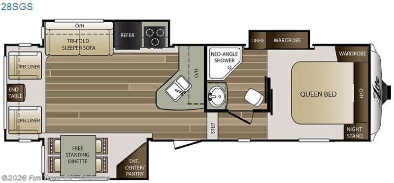 2016 Keystone Cougar X-lite 28SGS - Used Fifth Wheel For Sale by Fun Town RV - Cleburne in Cleburne, Texas features Slideout