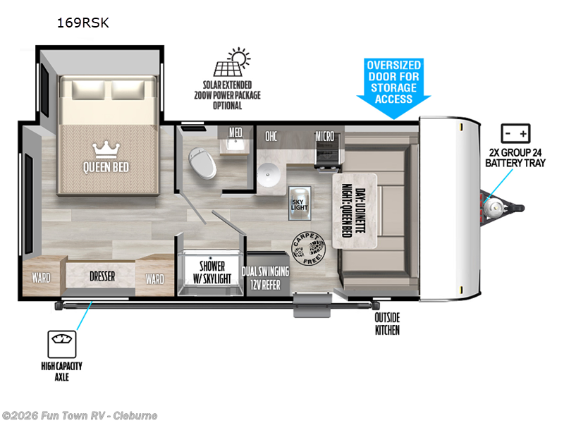2023 Forest River Salem FSX 169RSK - Used Travel Trailer For Sale by Fun Town RV - Cleburne in Cleburne, Texas features Slideout