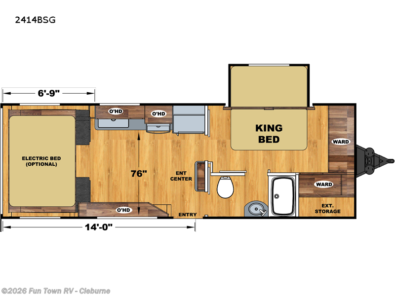 2023 Eclipse Attitude 2414BSG - Used Toy Hauler For Sale by Fun Town RV - Cleburne in Cleburne, Texas features Slideout