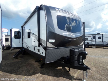 &lt;p&gt;&lt;span style=&quot;font-size: 16px;&quot;&gt;&lt;strong&gt;TRIPLE SLIDE REAR LIVING TRAVEL TRAILER W/ 4 POINT AUTO LEVELING, TWO AWNINGS, TWO A/C UNITS, ROOFTOP SOLAR PANEL, COMBO WASHER -DRYER PREP, KING BED, AND 12 VOLT 10 CU FT REFRIGERATOR.&lt;/strong&gt;&lt;/span&gt;&lt;/p&gt;