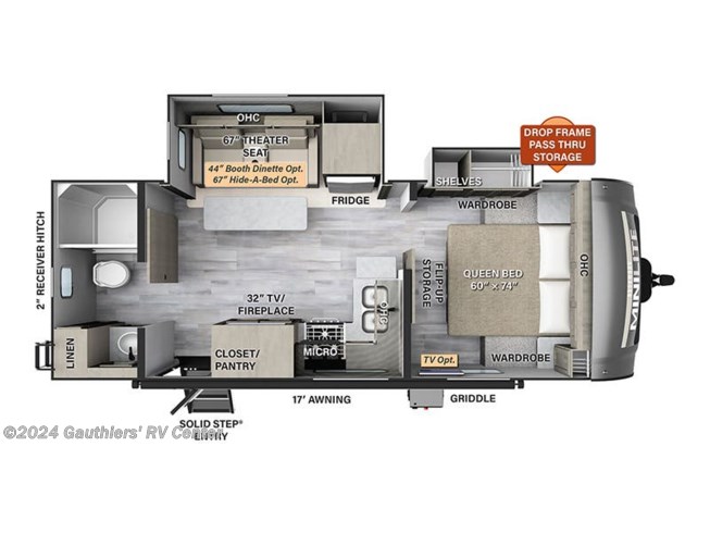 Stock Image for Forest River Rockwood Mini Lite. Options, colors, and floorplan may vary.