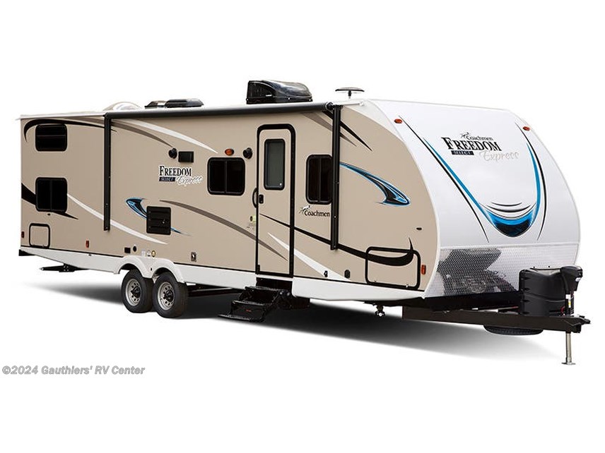 Stock Image for Forest River Coachmen Freedom Express.  Options, colors, and floorplan may vary.