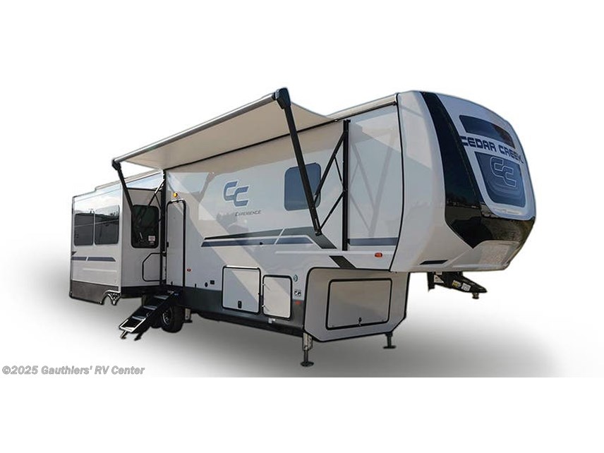 Stock Image for Forest River Cedar Creek Experience. Options, colors, and floorplan may vary.