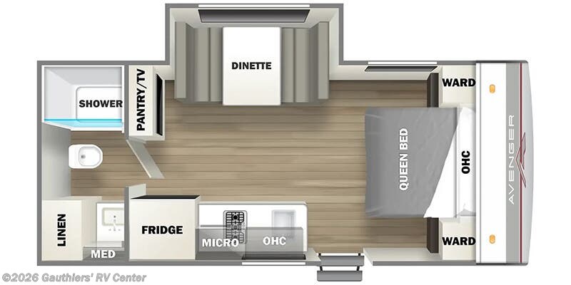 Floorplan of 2026 Prime Time Avenger LT 17FQS