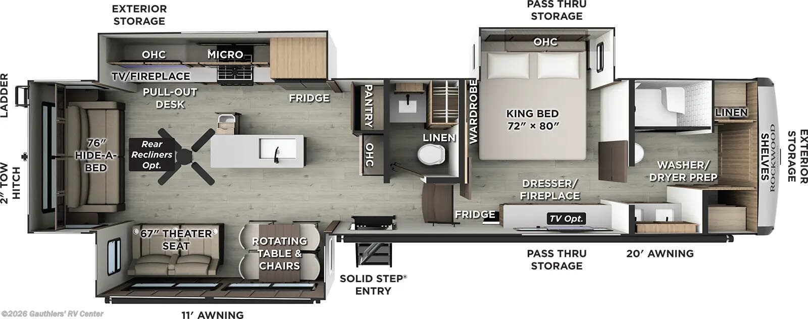 Stock image for Forest River Rockwood Signature. Options, colors, and floorplan may vary.