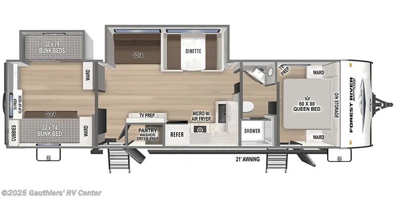 Stock image for Forest River Surveyor Legend X Camp. Options, colors, and floorplan may vary.