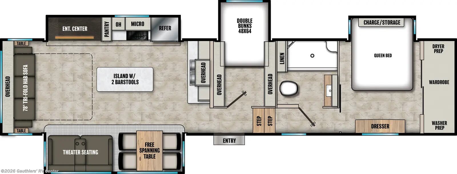 Floorplan of 2026 Coachmen Chaparral 360IBL