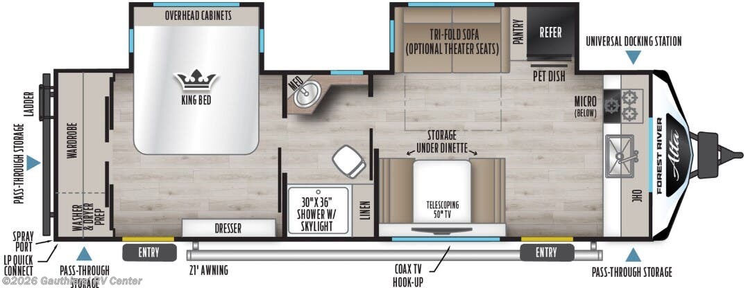 Floorplan of 2026 East to West Alta 2775KFK