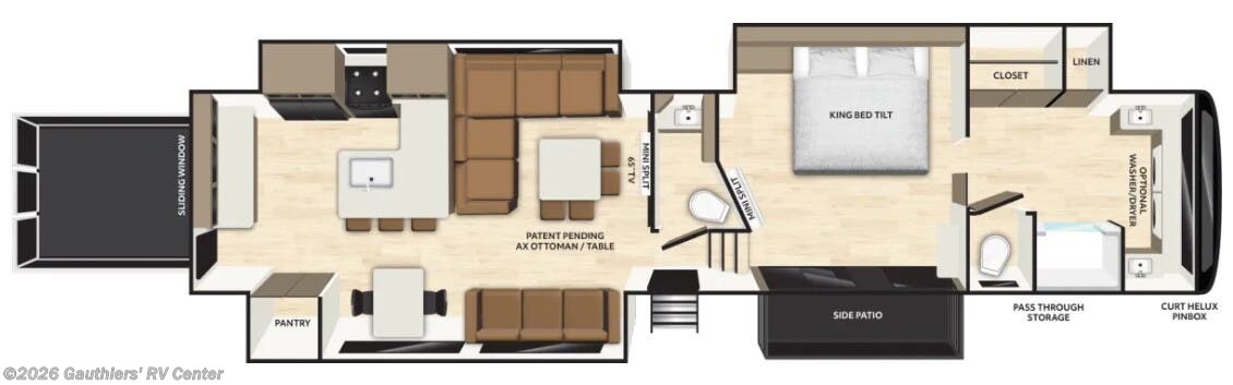 2026 Axiom Imperium I3800 - New Fifth Wheel For Sale by Gauthiers' RV Center in Scott, Louisiana features TV, Solar Panel, Kitchen Sink, Refrigerator, Water Heater