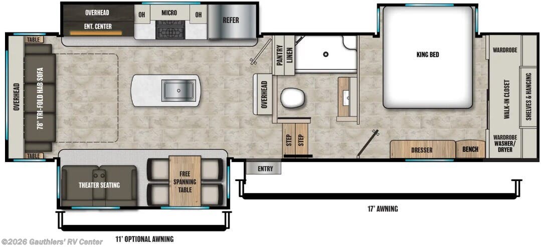 Floorplan of 2027 Coachmen Brookstone 290RL