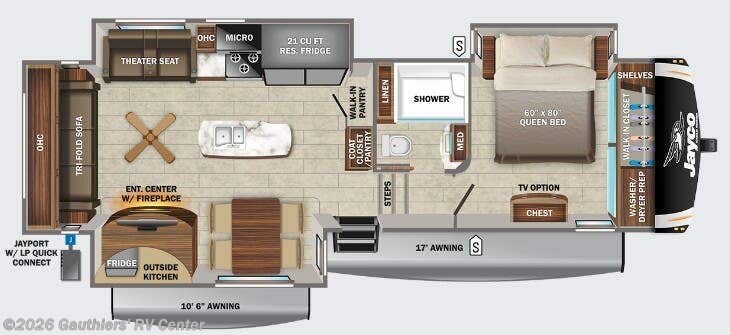 Floorplan of 2022 Jayco Eagle 317RLOK