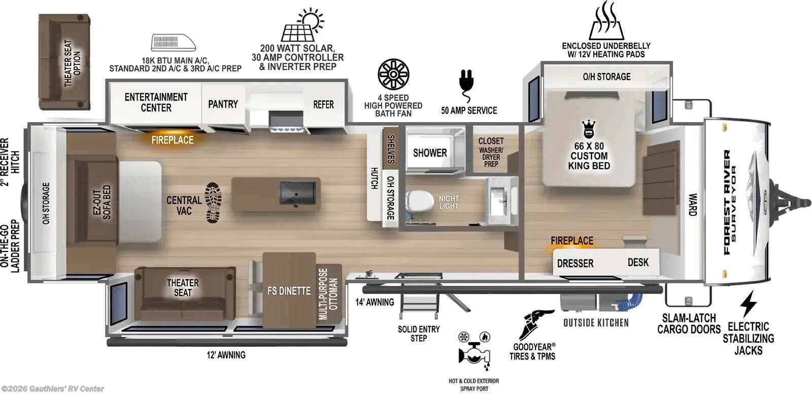2027 Forest River Grand Surveyor 305RLBS - New Travel Trailer For Sale by Gauthiers' RV Center in Scott, Louisiana