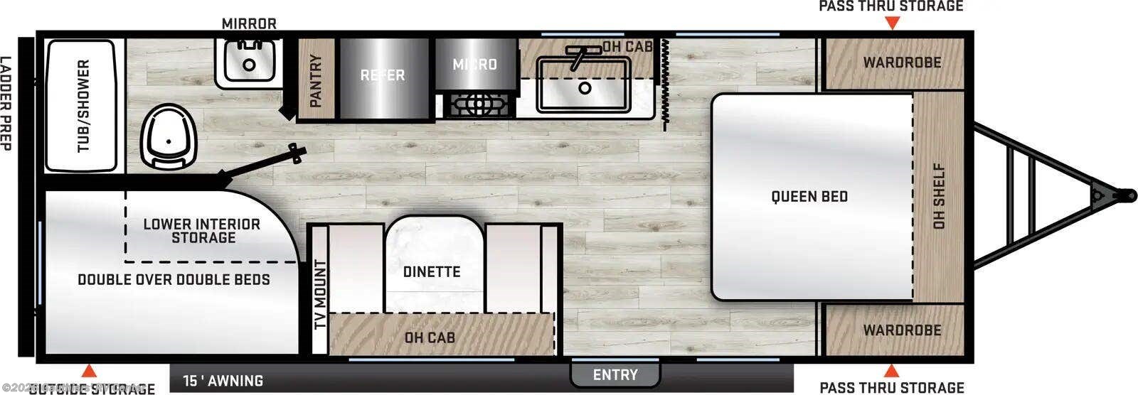 Floorplan of 2027 Coachmen Catalina Summit Series 8 211BH