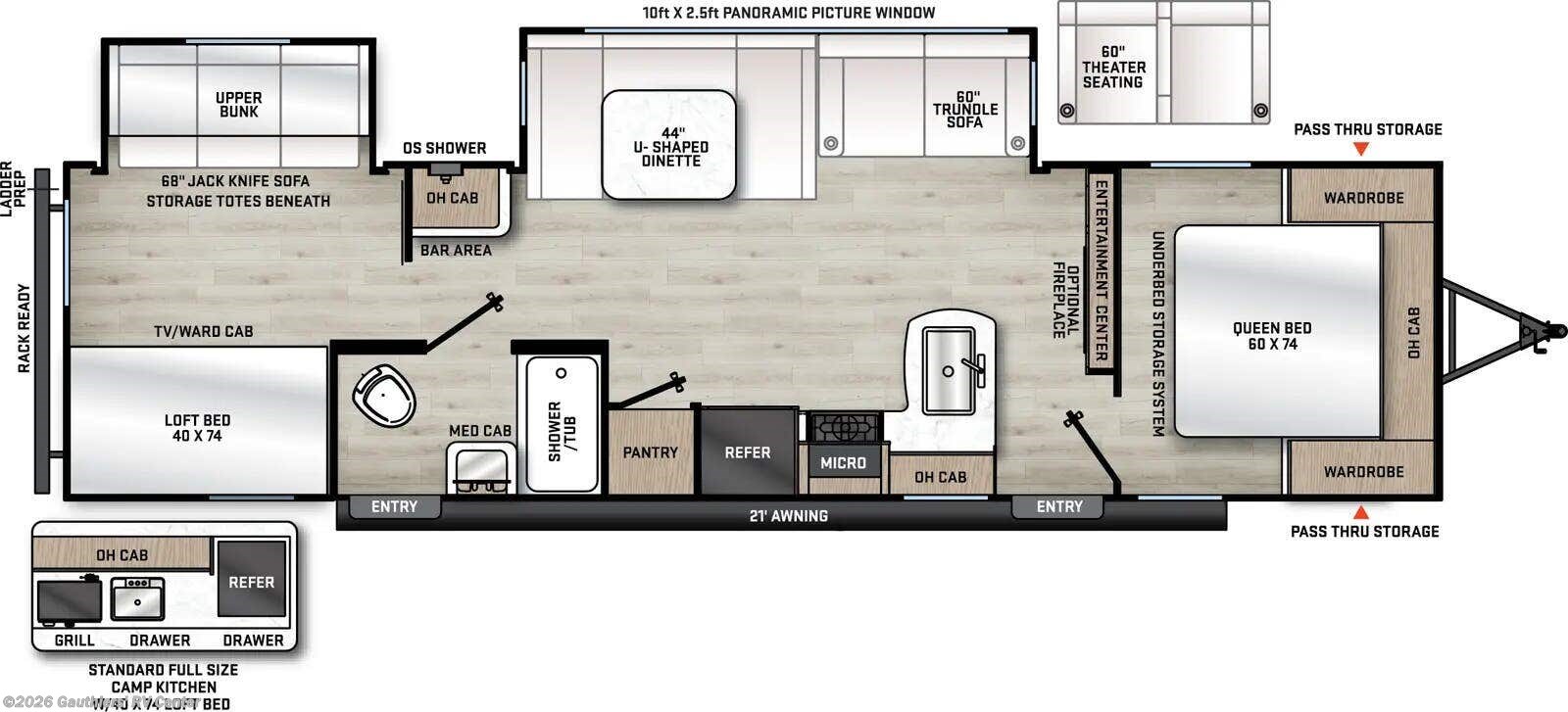 Floorplan of 2027 Coachmen Catalina Legacy Edition 323BHDSCK