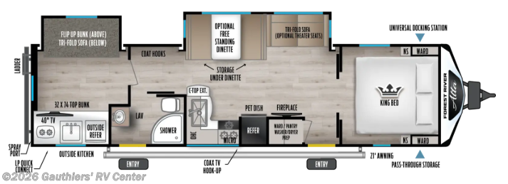 Floorplan of 2027 East to West Alta 3150KBH