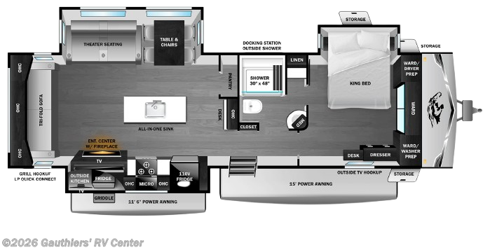 Floorplan of 2027 Highland Ridge Open Range 3X 322RLS