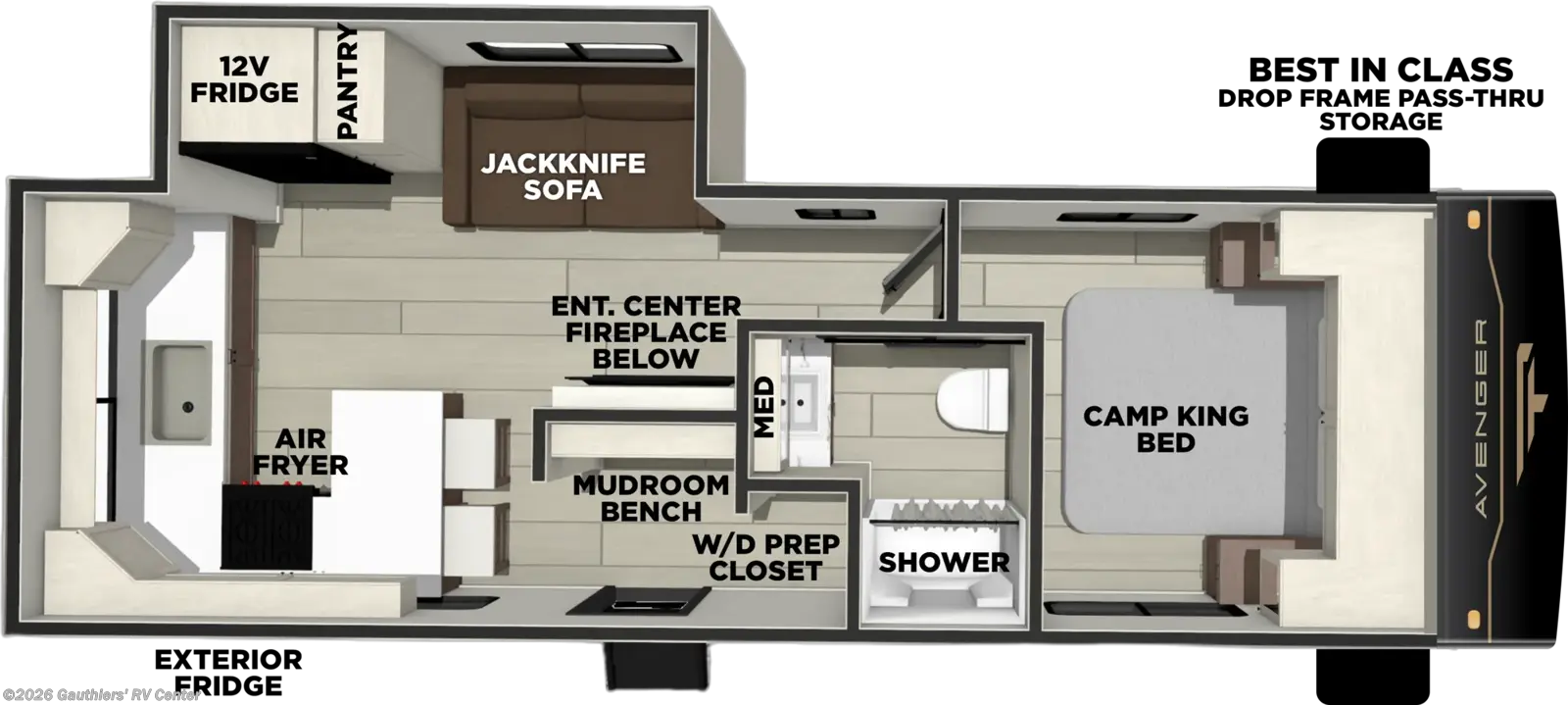 2027 Forest River Avenger 25MKO - New Travel Trailer For Sale by Gauthiers' RV Center in Scott, Louisiana