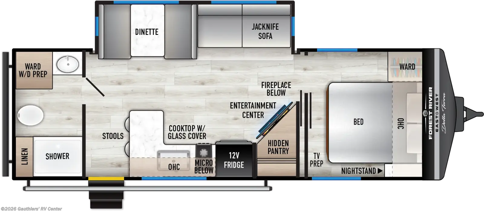 2027 East to West Della Terra LE 255RB - New Travel Trailer For Sale by Gauthiers' RV Center in Scott, Louisiana
