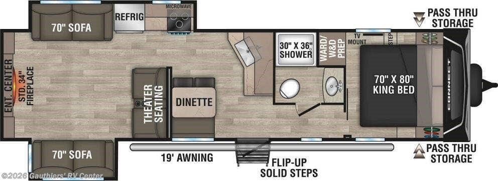 Floorplan of 2024 K-Z Connect C312RE