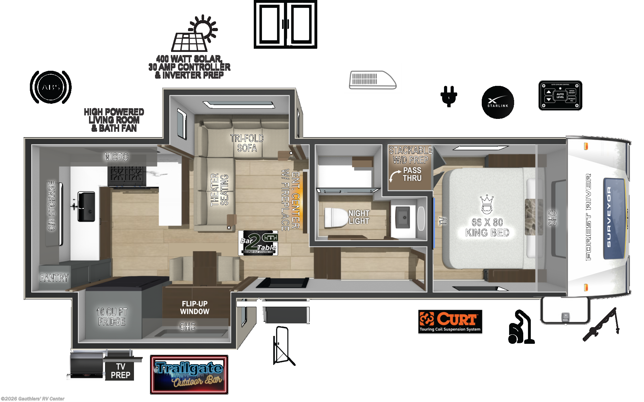2027 Forest River Surveyor 27ML - New Fifth Wheel For Sale by Gauthiers' RV Center in Scott, Louisiana
