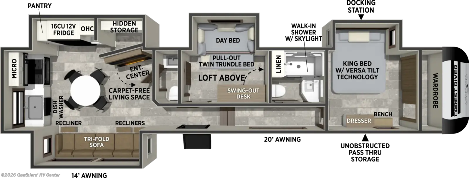 2027 Forest River Impression 37MB2B - New Fifth Wheel For Sale by Gauthiers' RV Center in Scott, Louisiana
