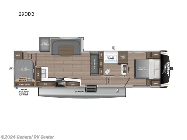 2024 Jayco Eagle HT 29DDB - New Fifth Wheel For Sale by General RV Center in Brownstown Township, Michigan