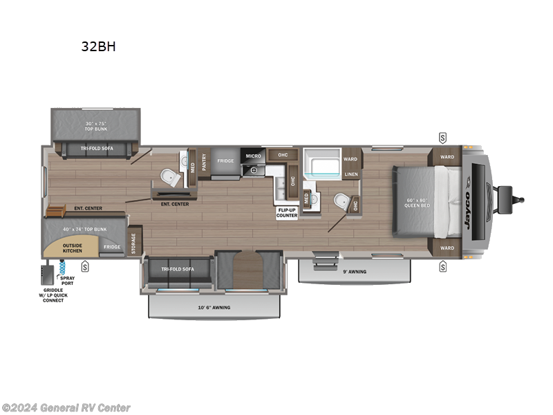 2024 Jayco White Hawk 32BH RV for Sale in Brownstown Township, MI 48192