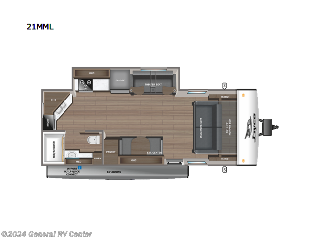2024 Jayco Jay Feather 21MML - New Travel Trailer For Sale by General RV Center in Brownstown Township, Michigan