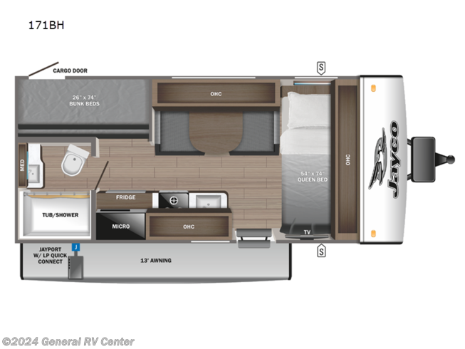 2024 Jayco Jay Feather Micro 171BH - New Travel Trailer For Sale by General RV Center in Brownstown Township, Michigan